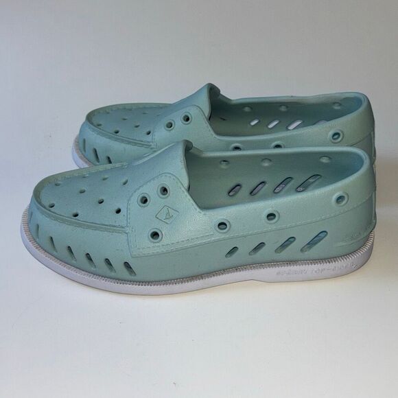 Unisex Sperry Top Sider Float Boat Light Blue shoe deck W 7.5 worn 1x - Picture 3 of 6